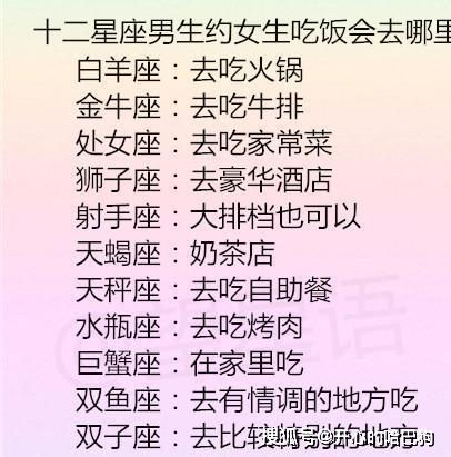 十二星座最喜欢吃什么饭,十二星座都最喜欢吃什么