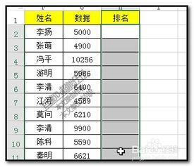 在excel怎样进行排名 excel怎样进行排名但顺序不变 