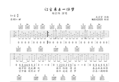 红尘客栈吉他谱c调[吉他弹唱红尘情歌吉他谱]