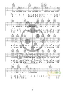 许巍礼物吉他谱原版[许巍礼物吉他谱原版教学]