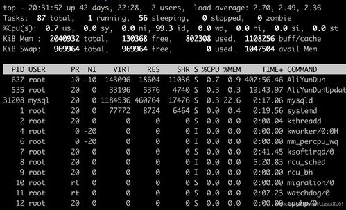 linux命令top详解,linux top命令详解